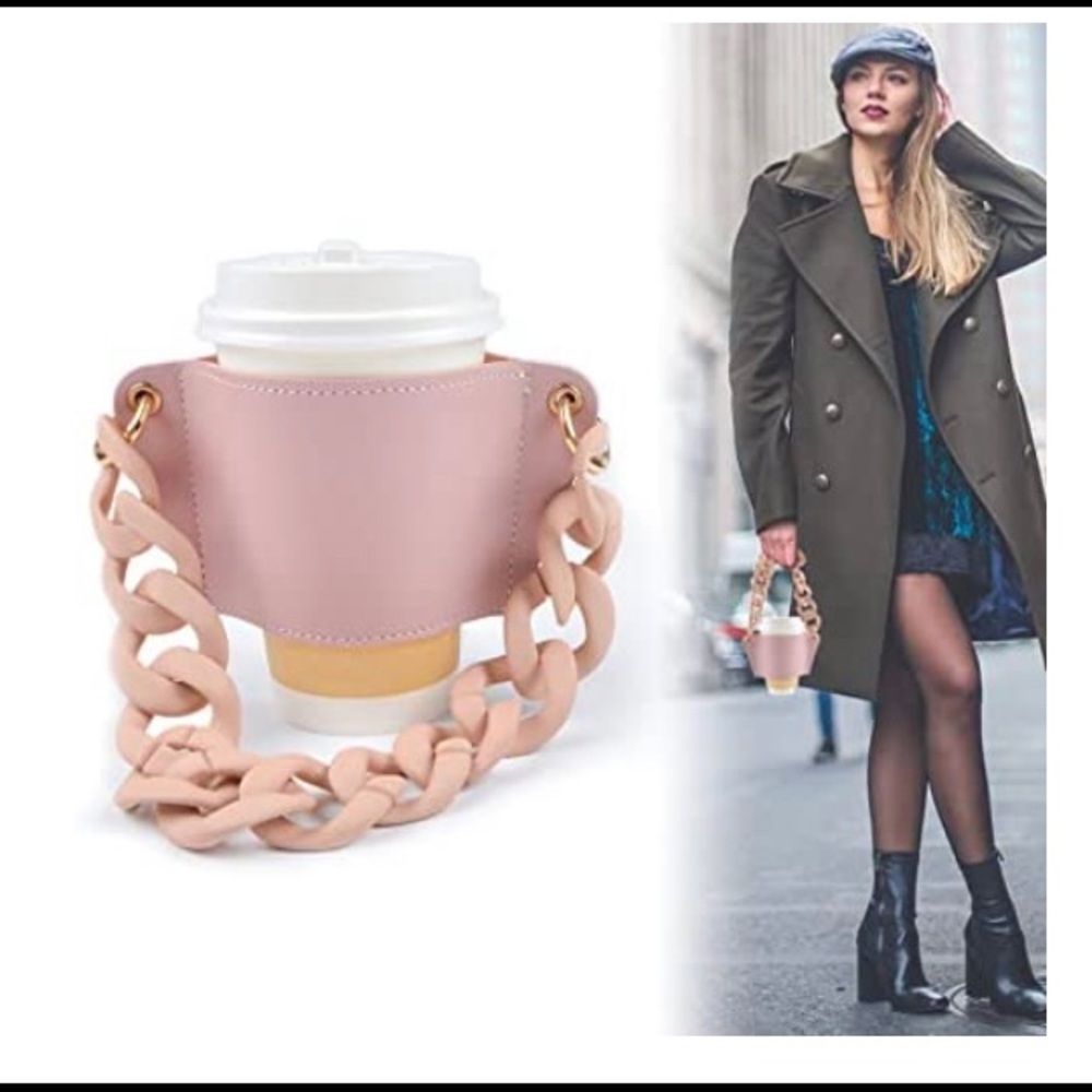 Custom cup holder with authentic Chanel ribbon *** 2 for $20!!!